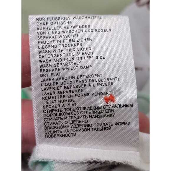 LM Women's Size 40 Marc Aurel Sheer Sleeve Layered Floral Blouse Shirt Top EUC - Picture 11 of 11